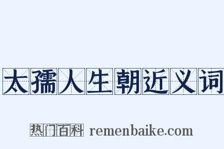 太孺人生朝近义词是什么意思的图片